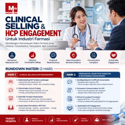 Clinical Selling & HCP Engagement untuk Industri Farmasi
